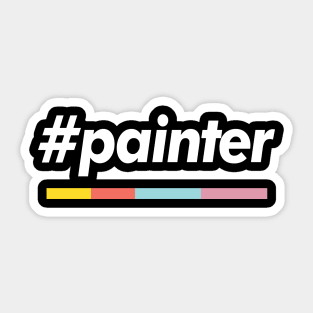 #Painter Hashtag Design Sticker